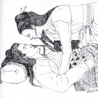 princess on top of her bodyguard